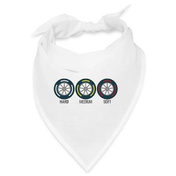 Reifen Formel Auto Rennen - Bandana - Weiß - Vorne