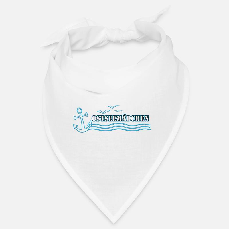 Ostseemädchen blau |Yolo-Artwork - Bandana - Weiß