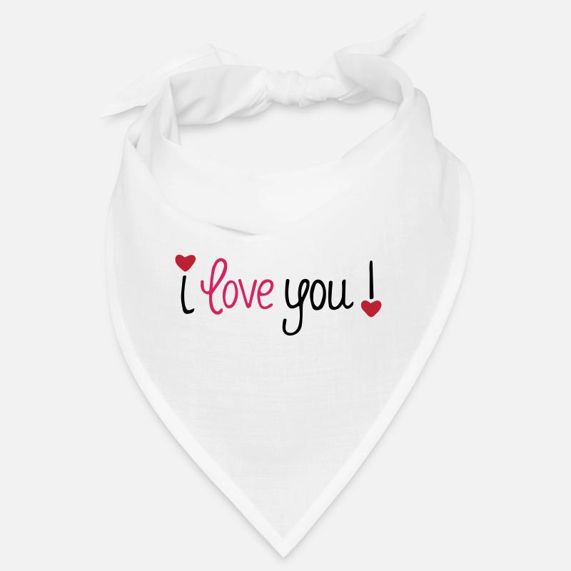 Saint-Valentin Je t’aime Cœurs Bandana