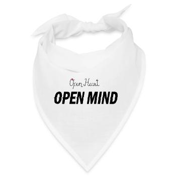 Open heart -Open mind - Bandana - Weiß - Vorne
