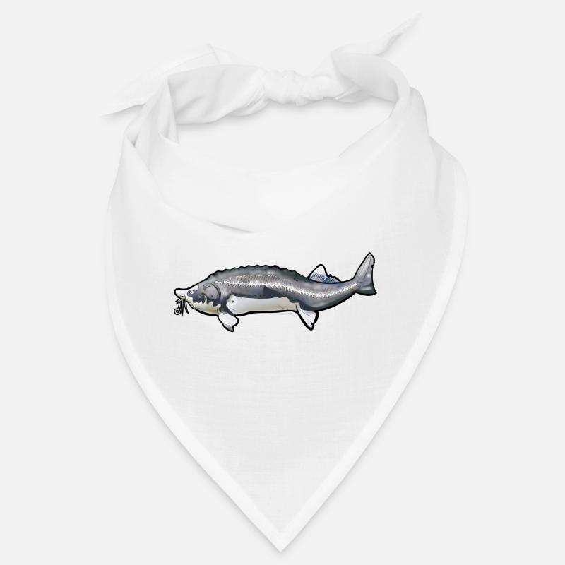 Grubbed Kelfish Tail Pattern - Bandana - white