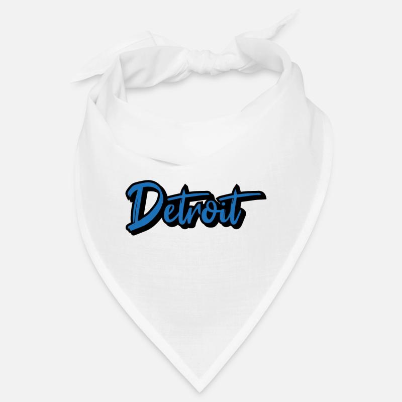 Detroit Script Blue Bandana