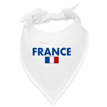 Frankreich - Bandana - Weiß - Vorne