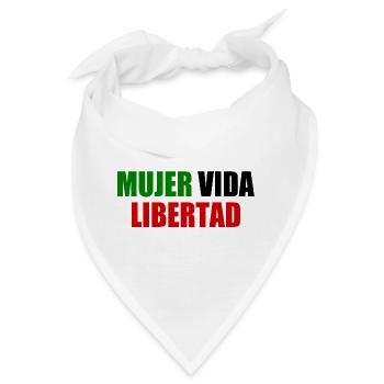 mujer vida libertad - Bandana - Weiß - Vorne