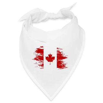 Kanada Flagge used - Bandana - Weiß - Vorne