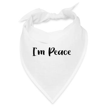 I AM PEACE - Bandana - Weiß - Vorne