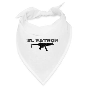 El Patron – Latino Style Print - Bandana - Weiß - Vorne