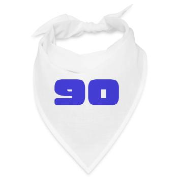 90. 90 JAHRE. 90-JÄHRIGES JUBILÄUM. GEBURTSTAG 90 JAHRE. - Bandana - Weiß - Vorne