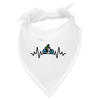 Sehr sportlicher Radfahrer - Bandana - Weiß - Vorne