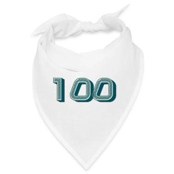 100. 100 JAHRE. 100-JÄHRIGES JUBILÄUM. GEBURTSTAG 100 - Bandana - Weiß - Vorne