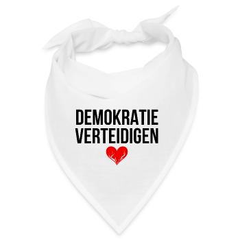 DEMOKRATIE VERTEIDIGEN - Bandana - Weiß - Vorne