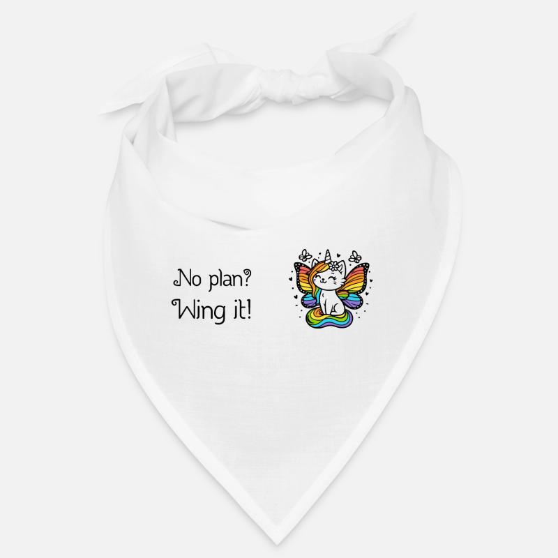Pas de plan ? Ailez-le ! Chat licorne ailé (coloré) Bandana