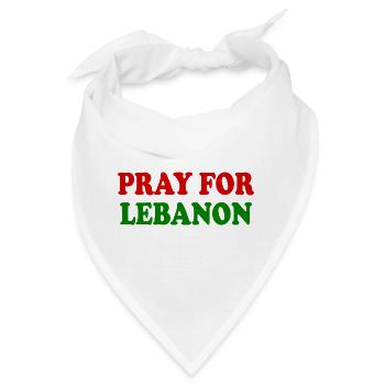 Pray for lebanon - Bandana - Weiß - Vorne