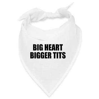 big heart bigger tits - Bandana - Weiß - Vorne