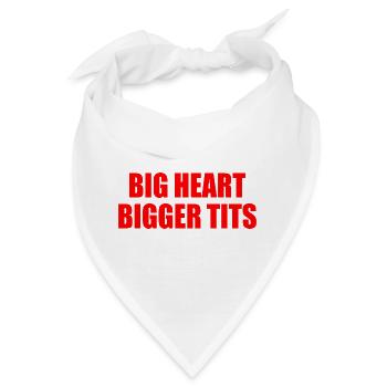 big heart bigger tits - Bandana - Weiß - Vorne