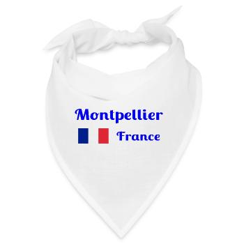 Montpellier, Frankreich - Stilvolle Drucke - Bandana - Weiß - Vorne