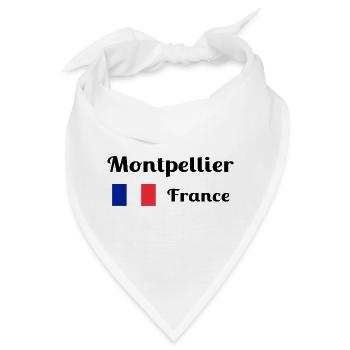 Montpellier, Frankreich - Stilvolle Drucke - Bandana - Weiß - Vorne