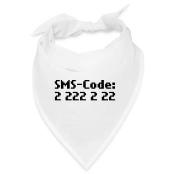 sms-code 2 222 2 22 - Bandana - Weiß - Vorne