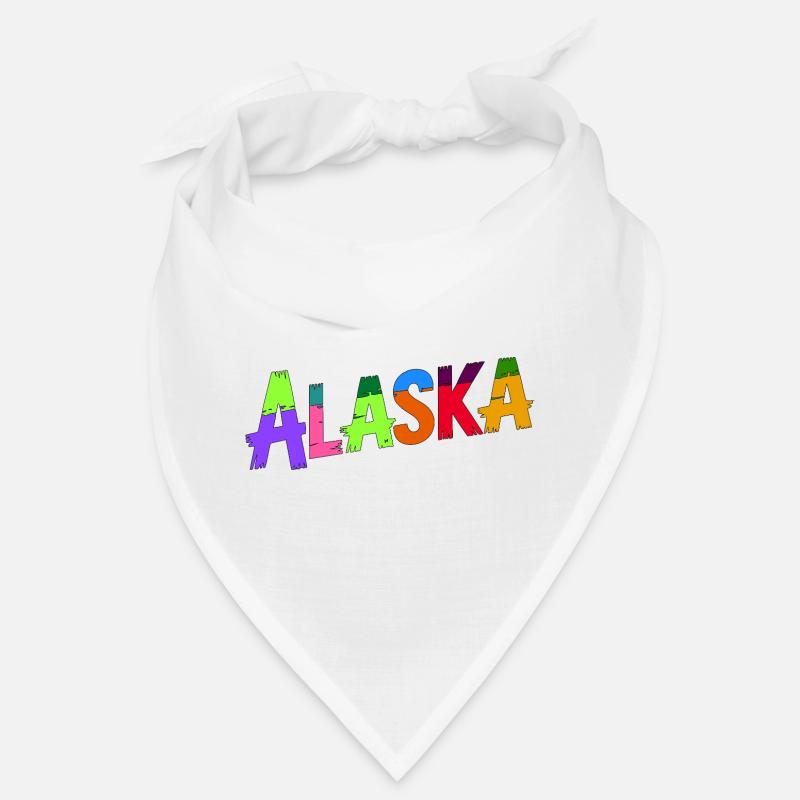 Vibrant Alaska Artistic Typography Design Bandana