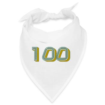 100. 100 JAHRE. 100-JÄHRIGES JUBILÄUM. GEBURTSTAG 100 - Bandana - Weiß - Vorne