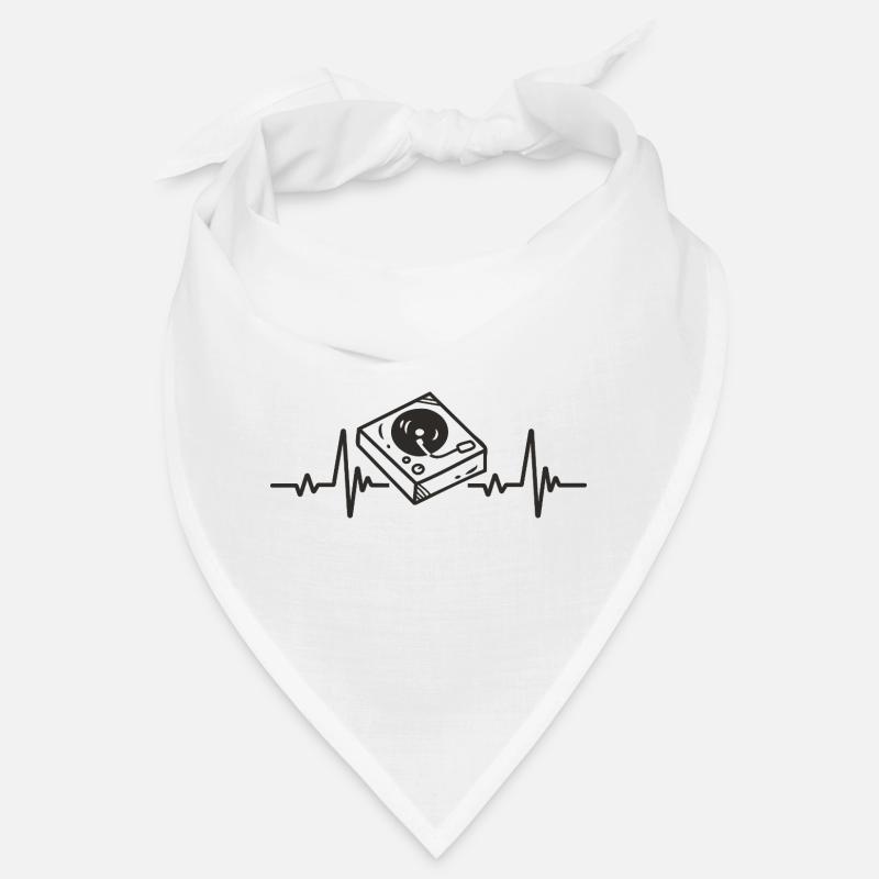 Turntable, Rhythm, Music, DJ, Electro Heart Bandana