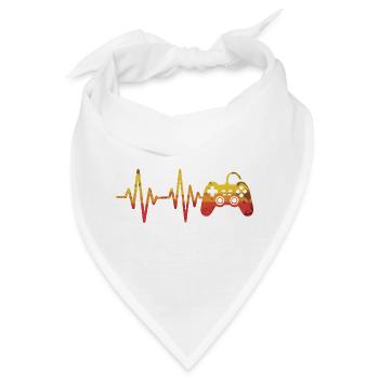 Herzschlag Gamepad Retro - Bandana - Weiß - Vorne