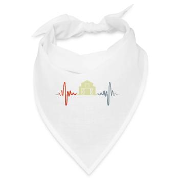 Vintage Bauernhof Herzschlag - Bandana - Weiß - Vorne
