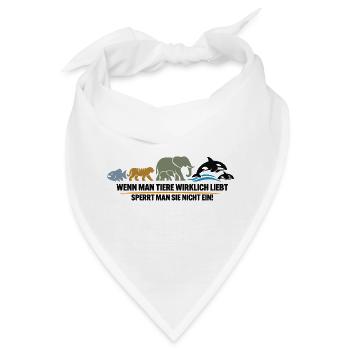 Freiheit statt Käfig - Bandana - Weiß - Vorne