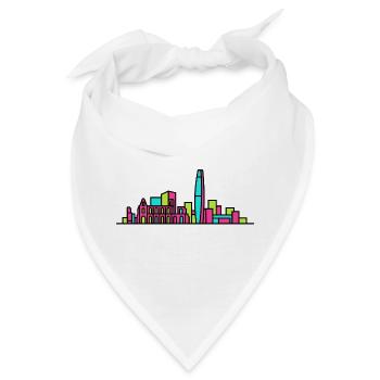 Reading City Skyline Blade Building Moderne Kunst - Bandana - Weiß - Vorne