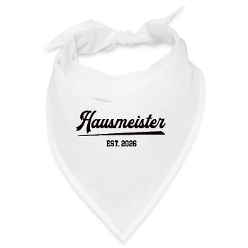 Hausmeister 2026 Haustechniker Hauswart Verwalter - Bandana - Weiß - Vorne