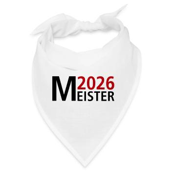Meister 2026 Meisterschaft - Bandana - Weiß - Vorne