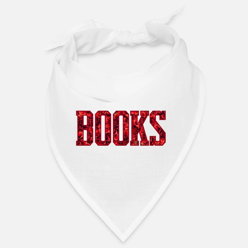 Rote Blumenbuchstaben Buch Bandana