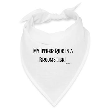 Mein anderes Fahrzeug ist ein Besen! - Bandana - Weiß - Vorne