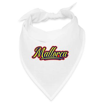 Mallorca Schrift - Bandana - Weiß - Vorne