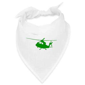  Helikopter-Silhouette - Bandana - Weiß - Vorne