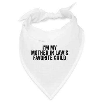 Das Lieblingskind meiner Schwiegermutter – Familienhumor - Bandana - Weiß - Vorne