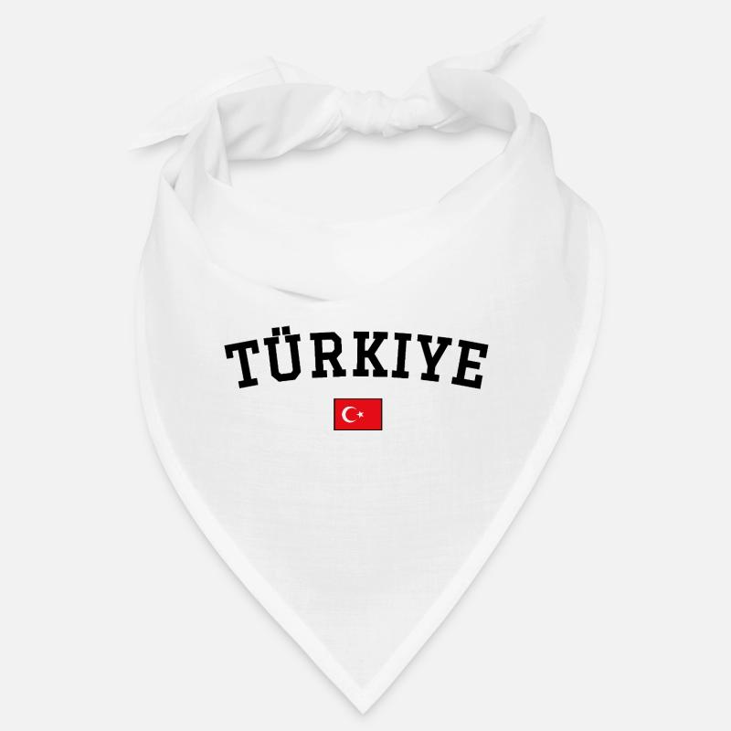 Turkey Flag Design Black Bandana