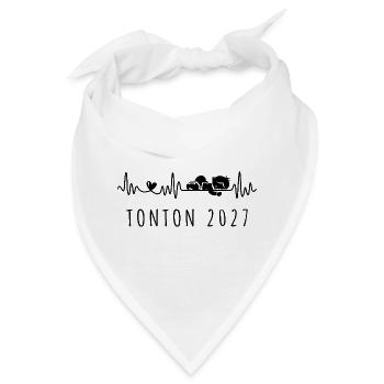 Futur Tonton 2027 Annonce Grossesse Pour Oncle - Bandana - Weiß - Vorne