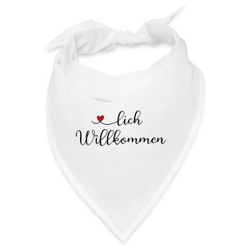 Herzlich Willkommen - Bandana - Weiß - Vorne