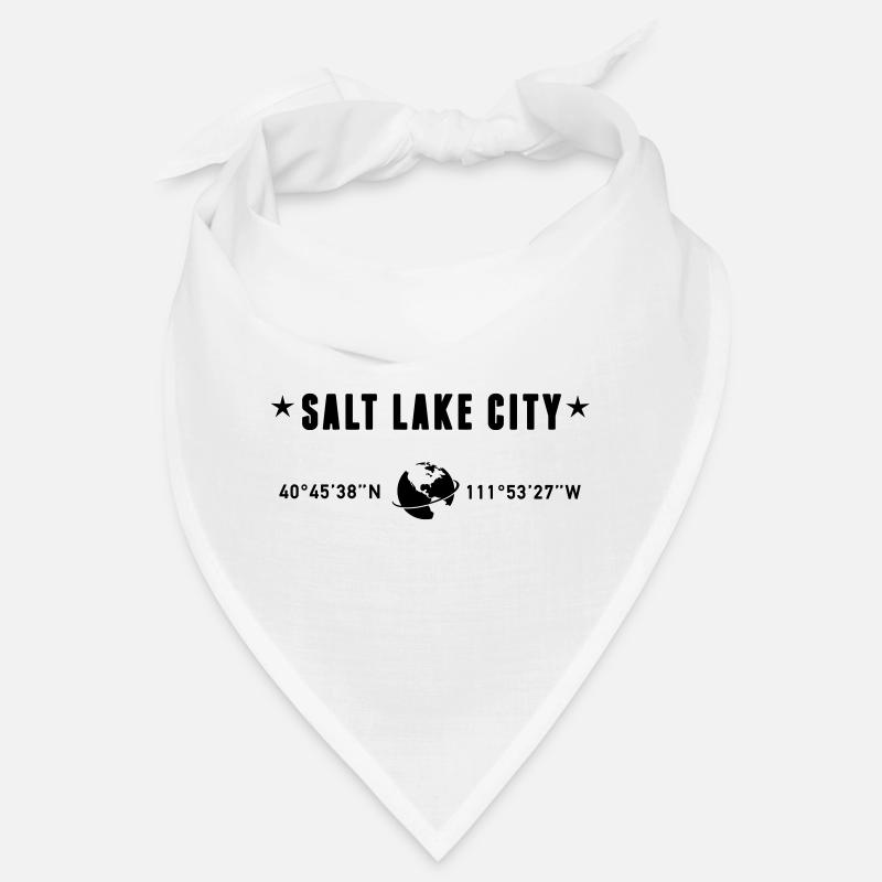 Salt Lake City Utah Coordinates Globe Bandana