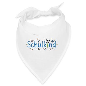 Schulkind Fußball Sterne Schulanfang 2026 - Bandana - Weiß - Vorne