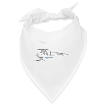 Seven Sisters | England Klippen Lineart - Bandana - Weiß - Vorne