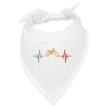Motocross Pulsschlag - Bandana - Weiß - Vorne