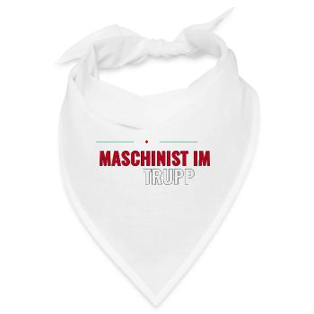 Maschinist im Trupp – Geschenk Jugendfeuerwehr - Bandana - Weiß - Vorne