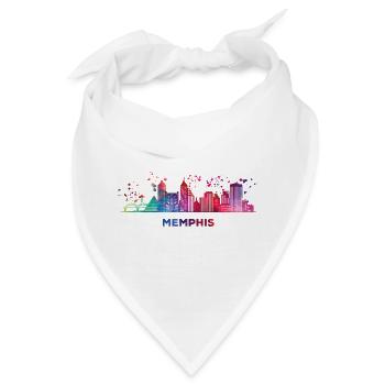 Memphean Skyline Memphis - Bandana - Weiß - Vorne
