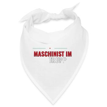 Maschinist im Trupp – Jugendfeuerwehr Geschenk - Bandana - Weiß - Vorne