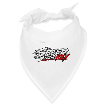 EK-Spruch: Speed is the key - Bandana - Weiß - Vorne