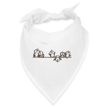 Pinguine Team Antarktis Tierhumor Cartoon - Bandana - Weiß - Vorne