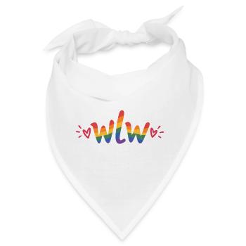 WLW Rainbow Aesthetic – Lesbian Pride Design - Bandana - Weiß - Vorne