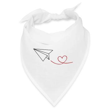 Papierflieger Love - Bandana - Weiß - Vorne